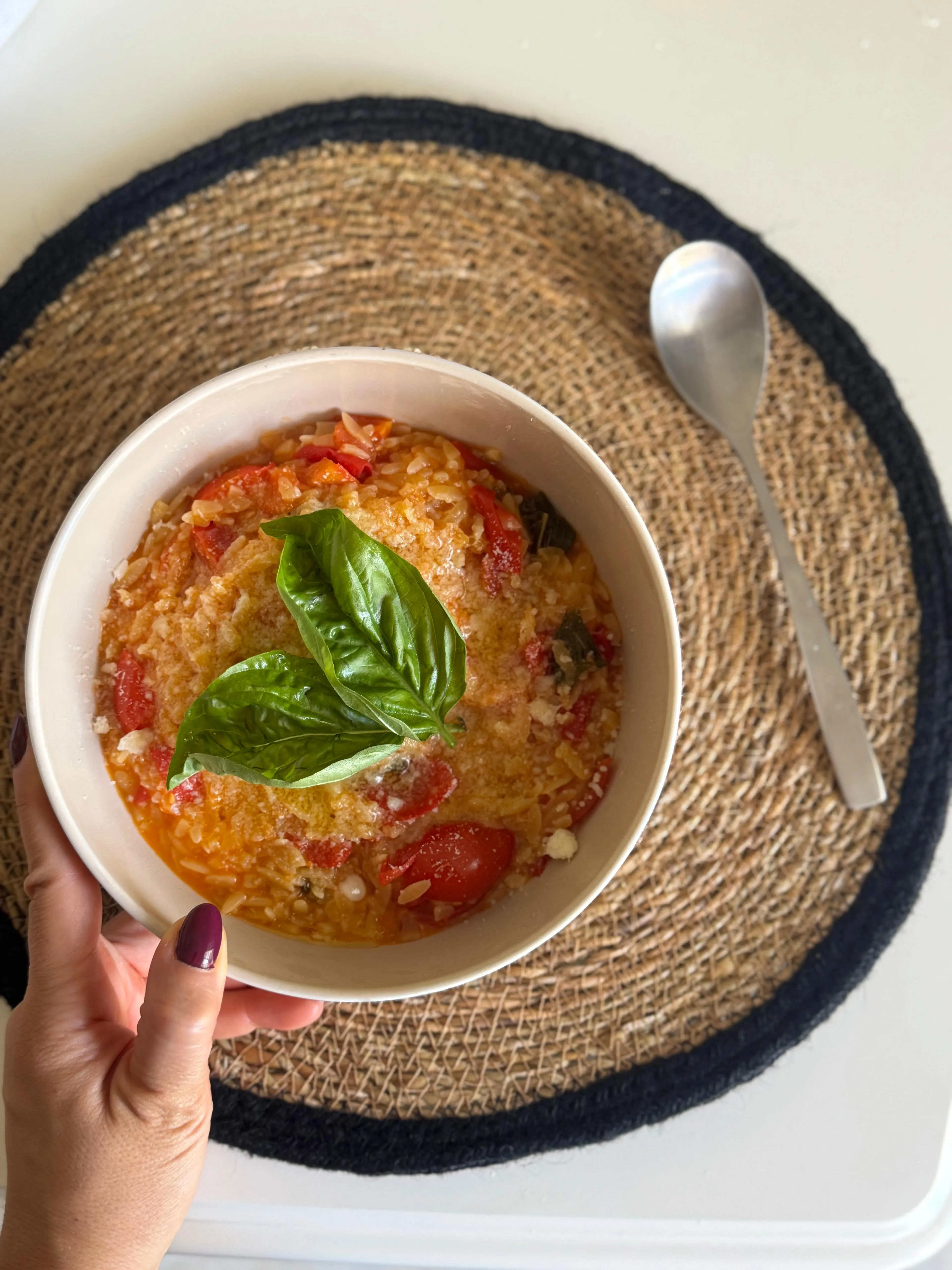 Riso al pomodoro e basilico